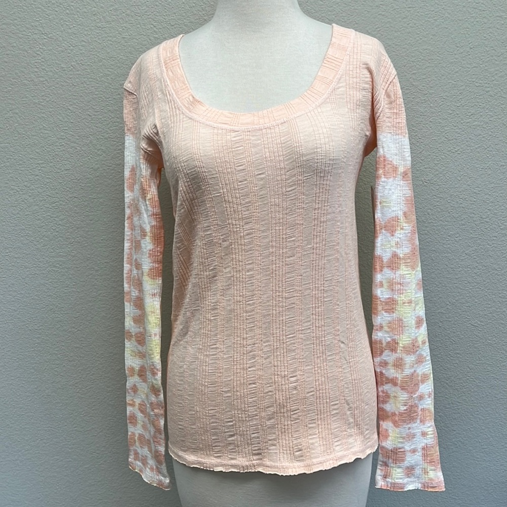 Free People Big Sur Ribbed Tie Dye Long Sleeve Top - Picture 5 of 13